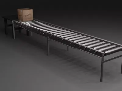 Industrial Conveyor Roller 3D model