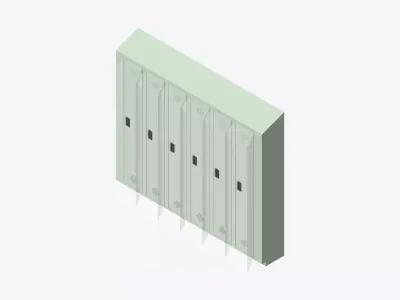 Locker Multi - Plastic - Locka - Classic Low-poly 3D model