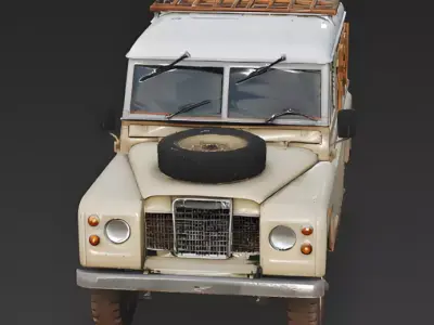Vintage Safari SUV 3D Model Low-poly 3D model