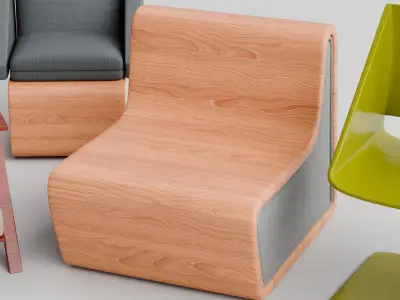 Modern Designer Chairs Collection Free low-poly 3D model