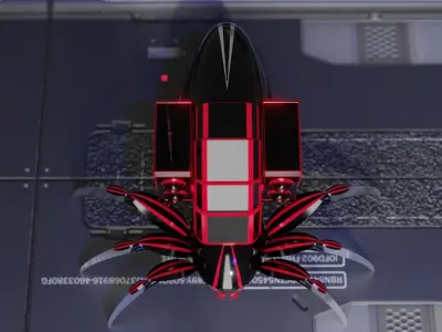 Robot Spider Low-poly 3D model get