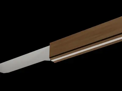 Meat Knife Low-Poly 3D model