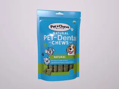 A pack of dental chews for pets - Pet accessories 3D model Low-poly 3D model