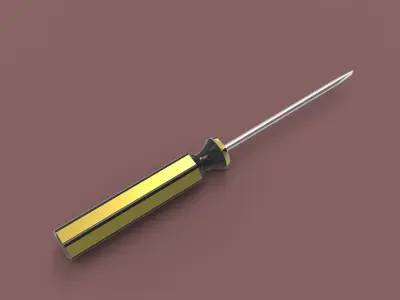 Slotted Screw Driver 3D model
