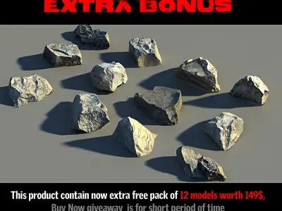 Lava Rocky Beach Pack 3 3D model