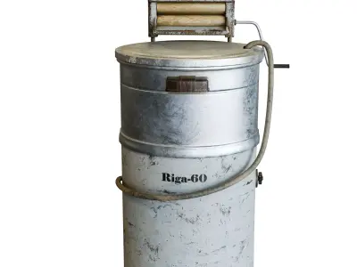 old soviet washing machine Low-poly 3D model