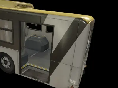 Airport Bus Low-poly 3D model purchase
