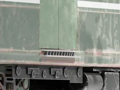 Realistic 3D Model of an Abandoned Train  Low-poly 3D model