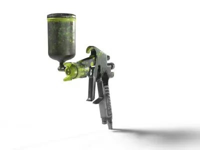 AIR SPRAY GUN lowpoly Low-poly 3D model