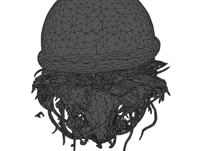 Fantasy Bioluminescent Alien Flora 3D model