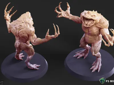 Slaad Lizardman - Pose 3 3D print model
