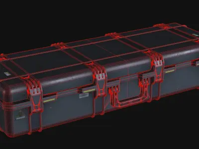 weapon case large plastic pelican Low-poly 3D model