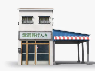 Japanese House x23 Low-poly 3D model purchase