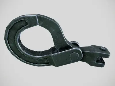 Industrial Hook Low-poly 3D model purchase