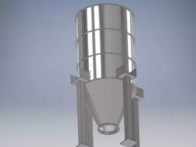 Silo in Autodesk Inventor 3D model