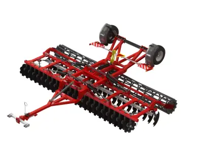 WG 0007 - Semi-mounted heavy disc harrow 6m 3D model