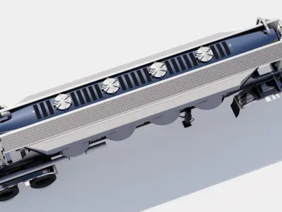 Vacuum Tank Trailer 02 Low-poly 3D model