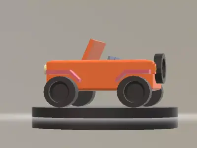 Cute Utility Truck Cartoon Style 3D Printable Model 3D print model purchase