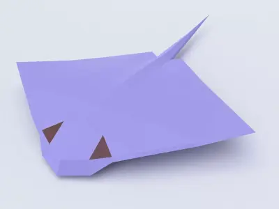 Stingray fish low poly 3d model Free low-poly 3D model