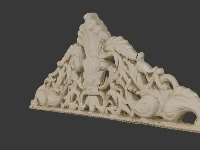 Decorative Ornamental Arch Scan Low-poly 3D model
