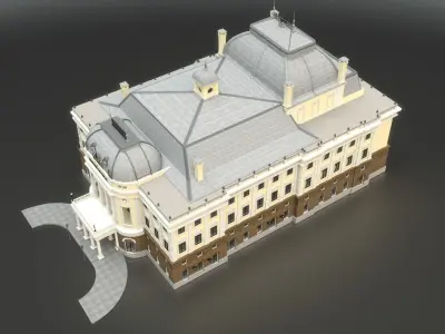 Opera house - Bratislava Slovakia 3D model