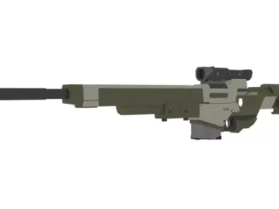 Low Poly Sniper  Free 3D model