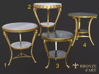 Brons dART classic table set 3D model