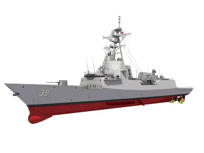 AUSTRALIAN HOBART CLASS DESTROYER 3D model