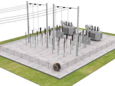 Electrical Substation v2 3D model