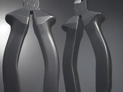 Cutting Pliers or Nipplers - Cortacables Low-poly 3D model