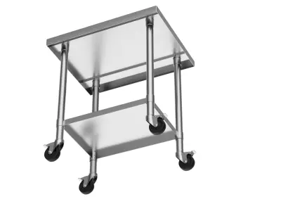 Stainless Steel Cart Work table Caster 3D model