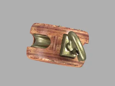 Wooden Block for boat 3D model