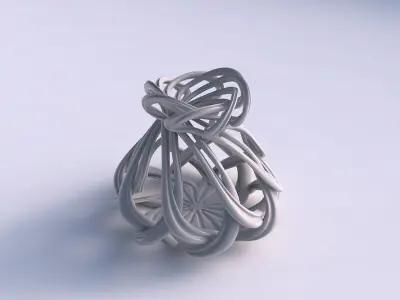 Vase wide creeper twisted with extruded lines and squeezed to... 3D print model order