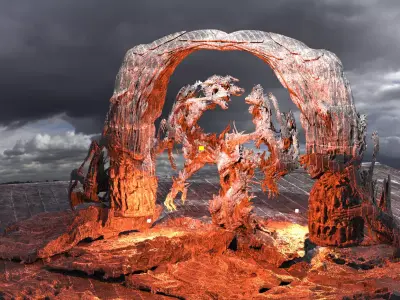 Dantes Demon Clawed archway  Kitbash 1 3D model