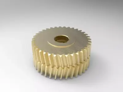 Cylindrical gear teeth with arrow Free 3D model