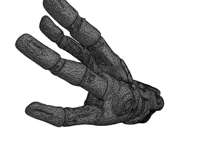 SciFi Robotic Hand Bionic Arm Low-poly 3D model