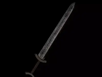 Sword Low-poly 3D model 41