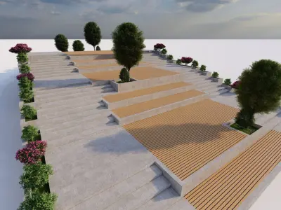 park-public park-Private Park Landscape Urban 3D model buy
