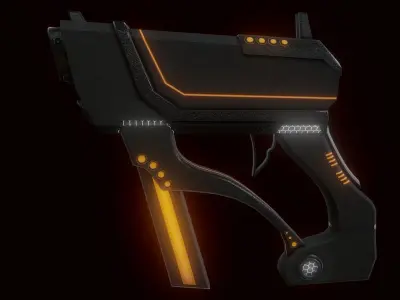 Scifi pistol Lowpoly Low-poly 3D model