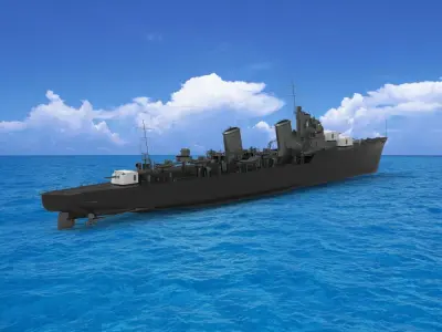 Tashkent-class destroyer 3D model