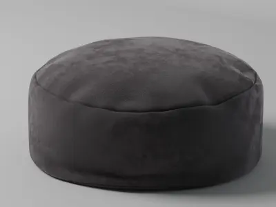 Grey Velvet Chair Free 3D model