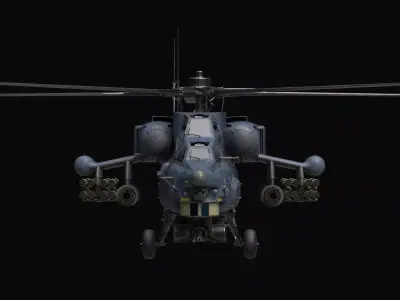Mi-28N Havoc Attack Helicopter Low-poly 3D model