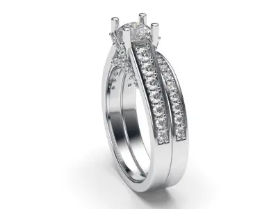 solitaire with ring sizes  8 part S86 3D print model