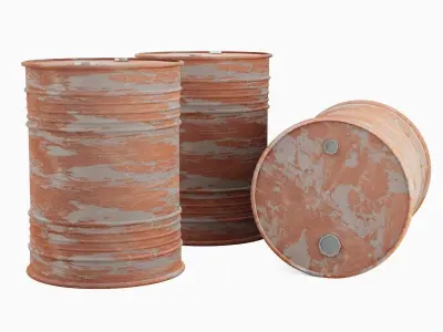 Gasoline Barrels 3D model