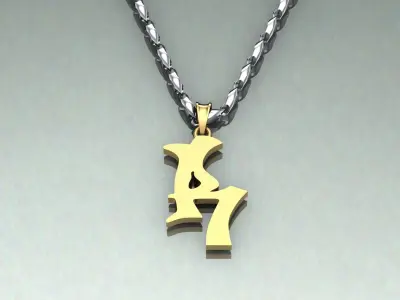 Pendant R-r1 3D print model