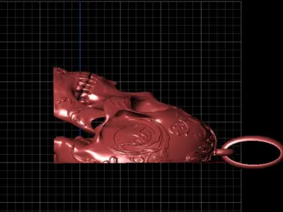 skull pendant 3D print model