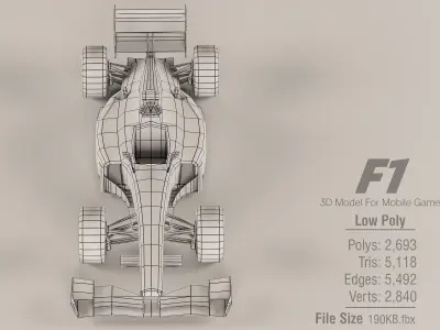 Formula 1 Free low-poly 3D model