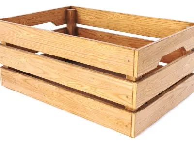 wooden box - PBR Game-Ready Low-poly 3D model purchase