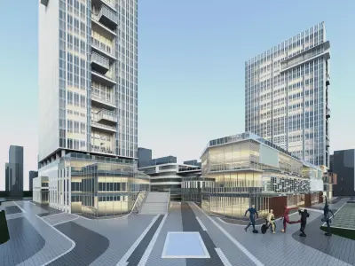 Commercial building 3D model 4