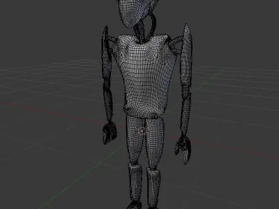 Robot of artificial intelligence 3D model